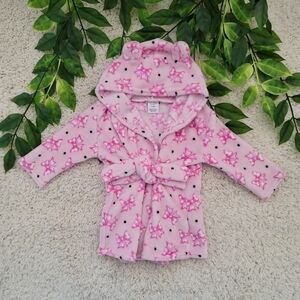 Baby Girl Fleece Bow Bath Robe (0-9 Months)